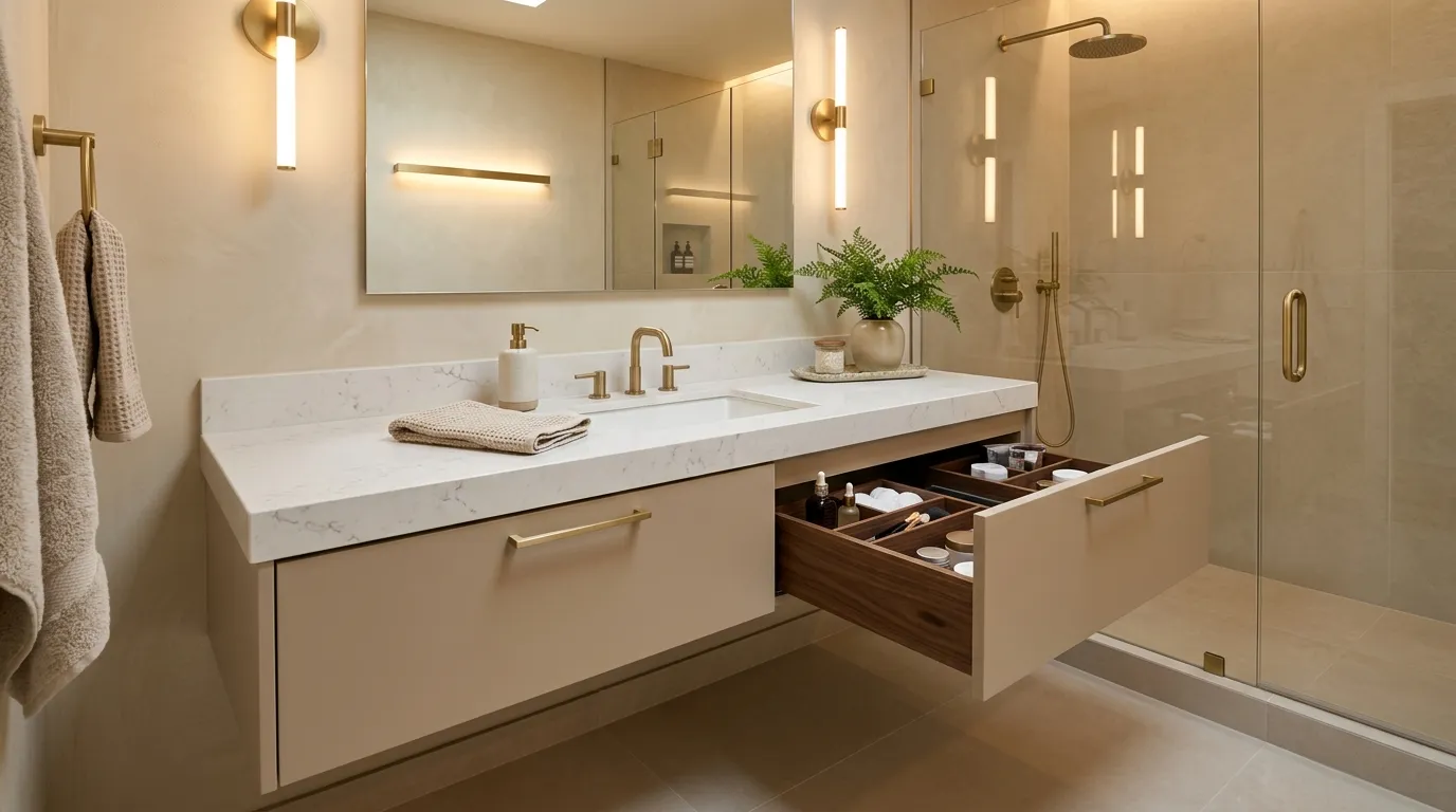 Hidden Vanity Drawers