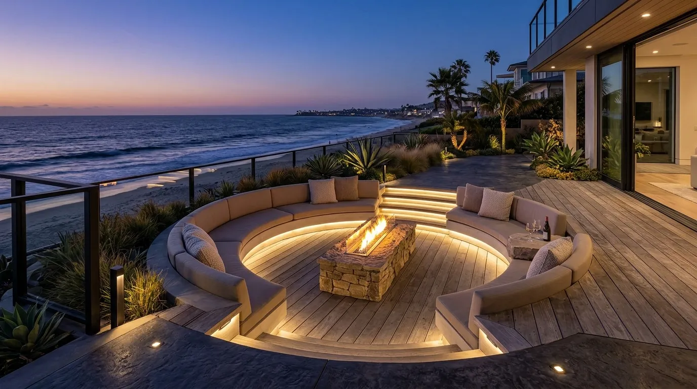 Oceanfront Fire Lounges