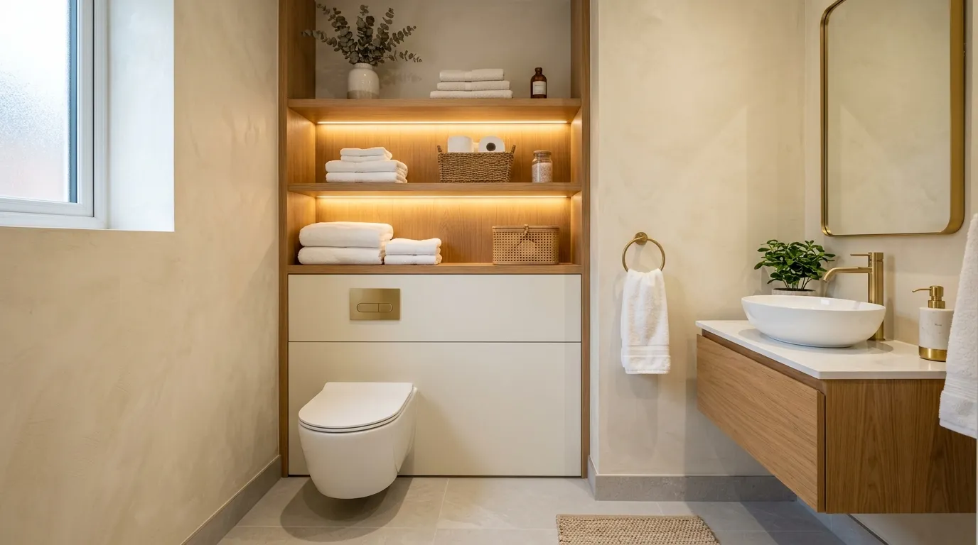 Over-Toilet Storage Wall