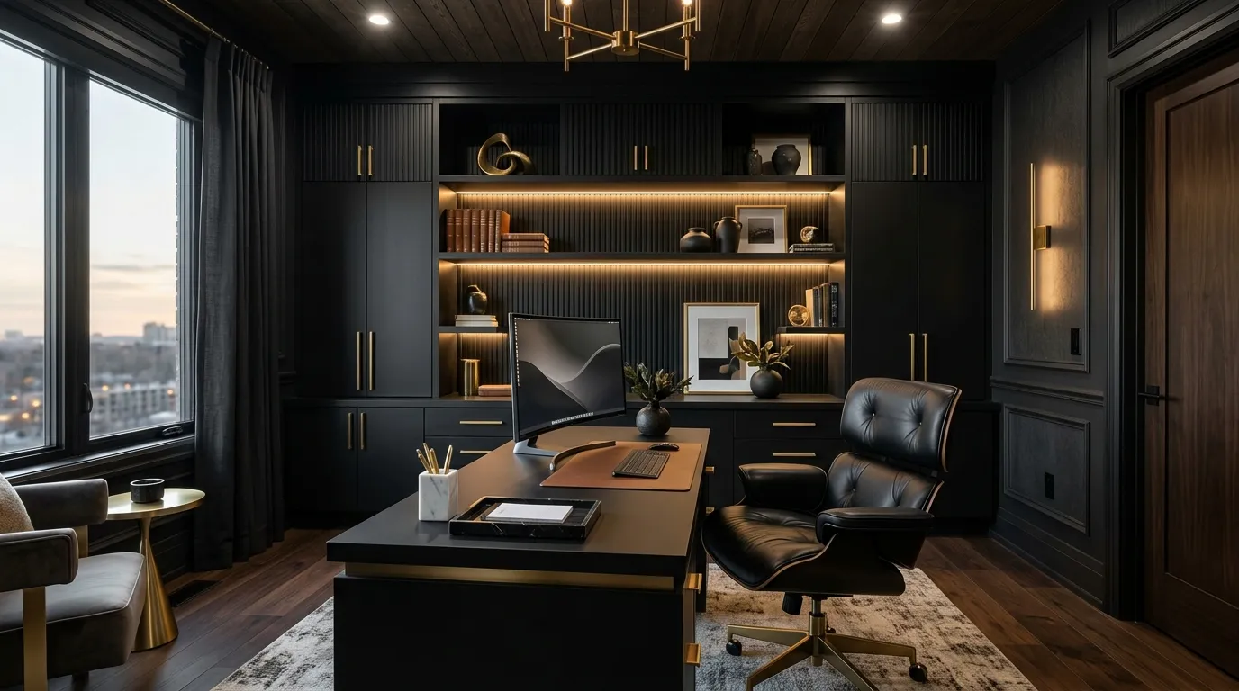 Black And Gold Office