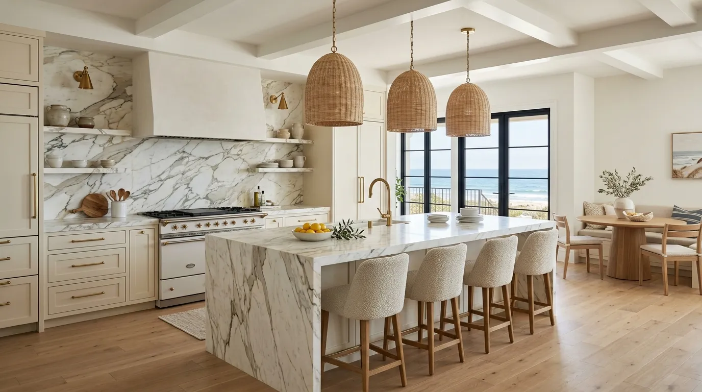 Marble Slab Backsplash