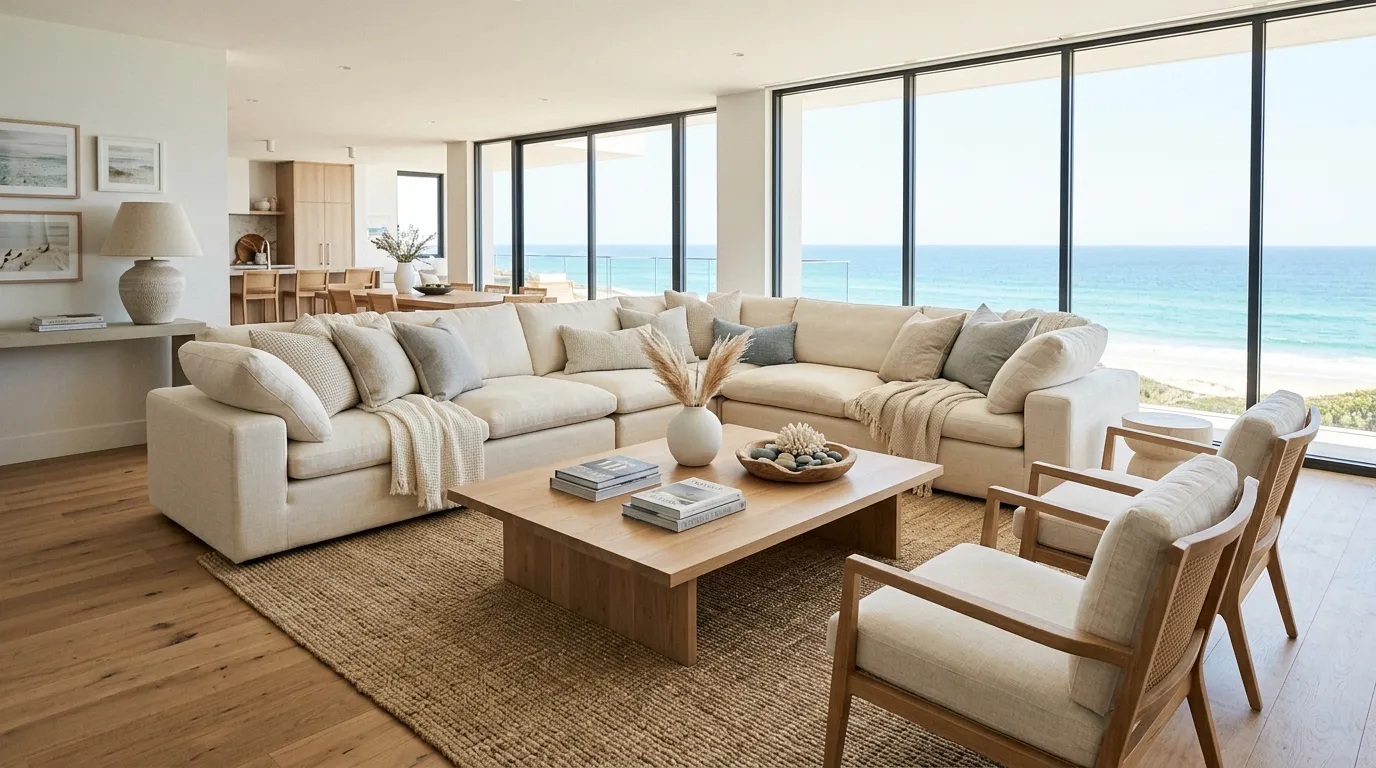 Oversized Linen Sectional