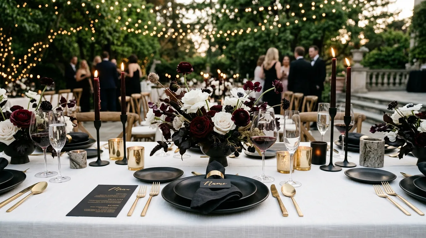 Black And White Tablescape