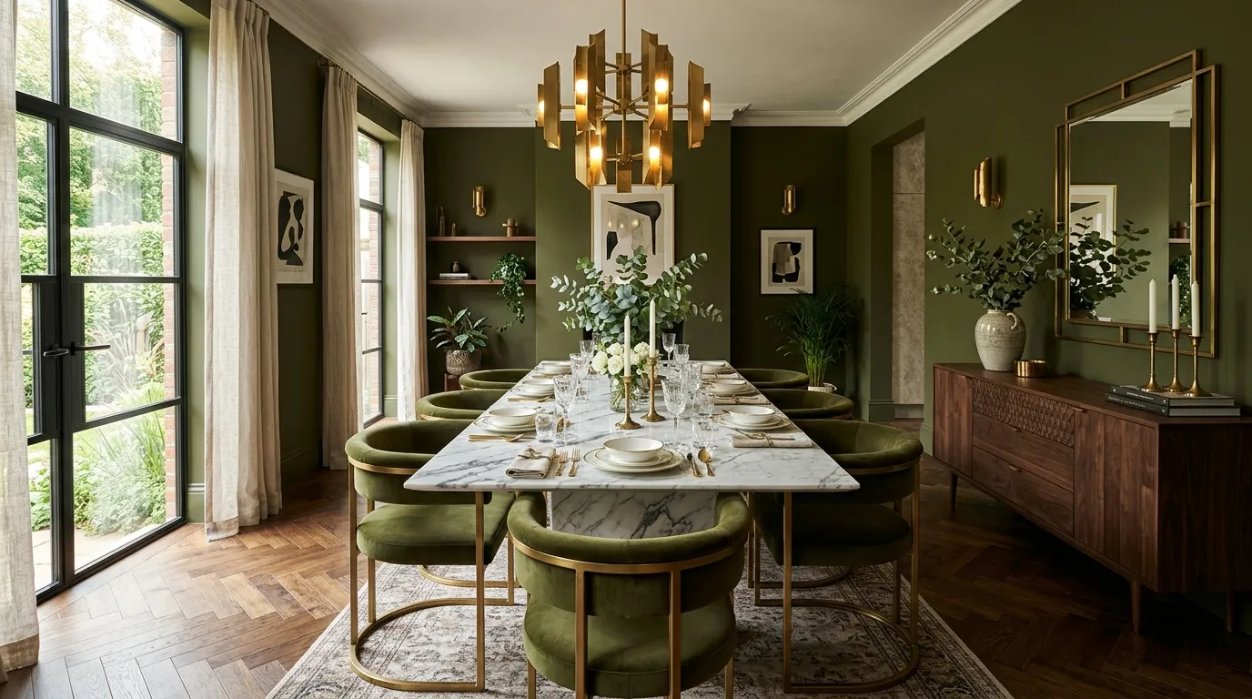 Deep Olive Elegance