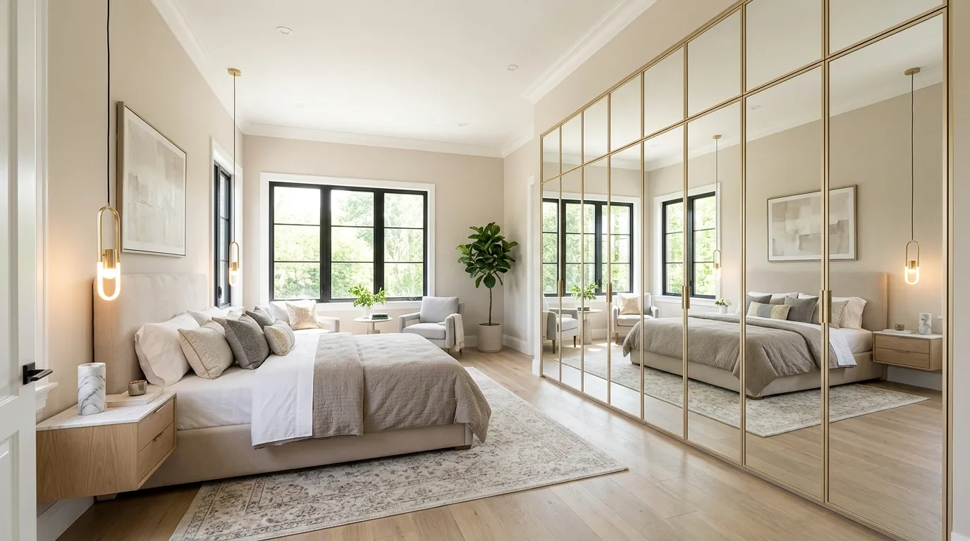 Mirrored Closet Panels
