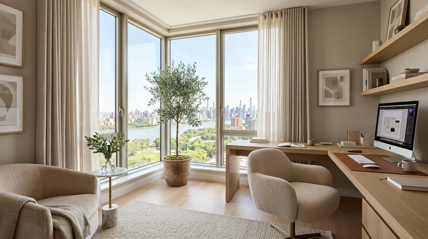 Panoramic Window Workspace