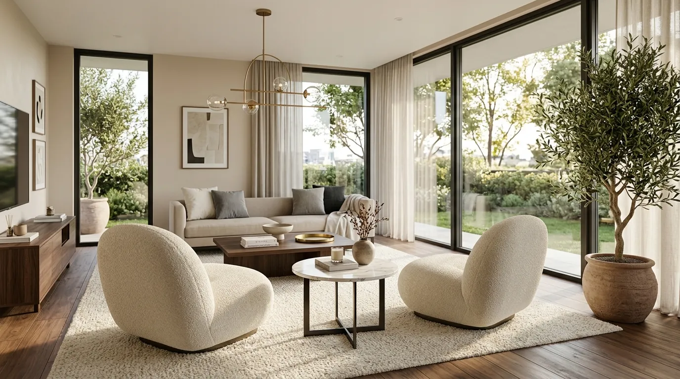 Sculptural Accent Chairs