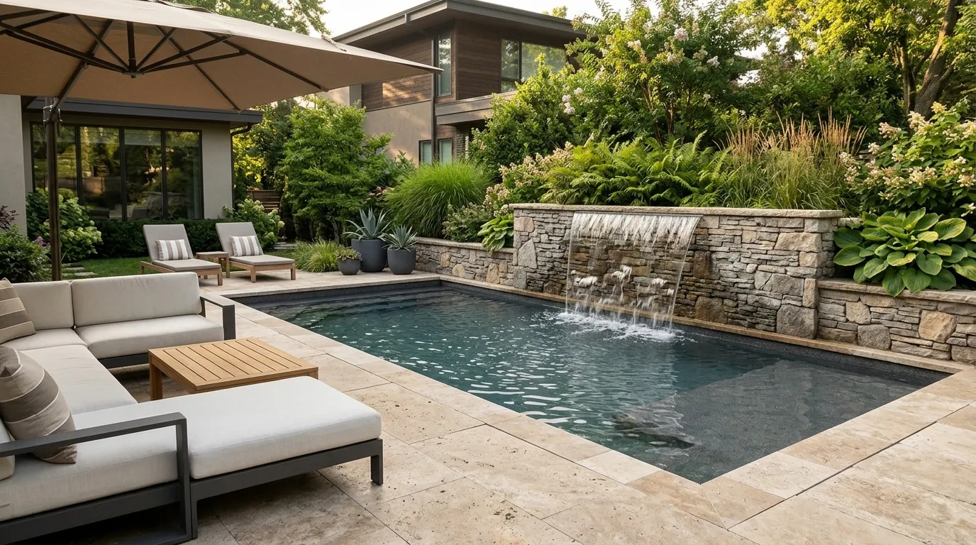Waterfall Stone Feature
