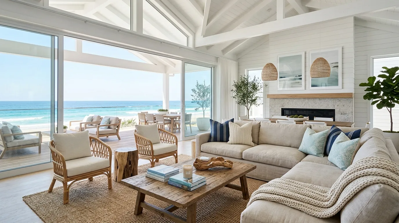 beach house living room