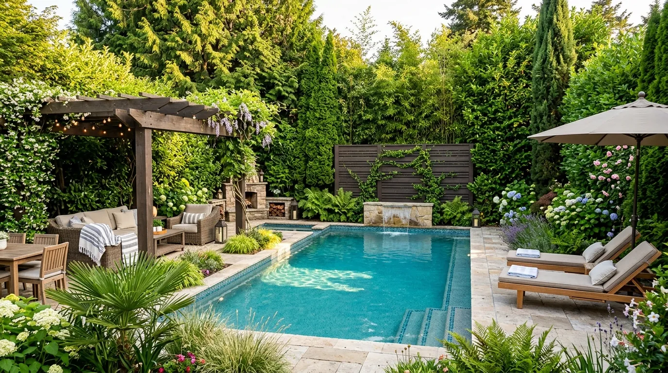 ground pool privacy ideas