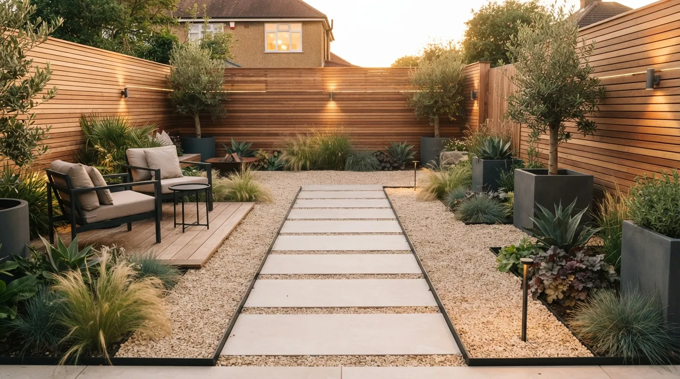 Modern Gravel Courtyard