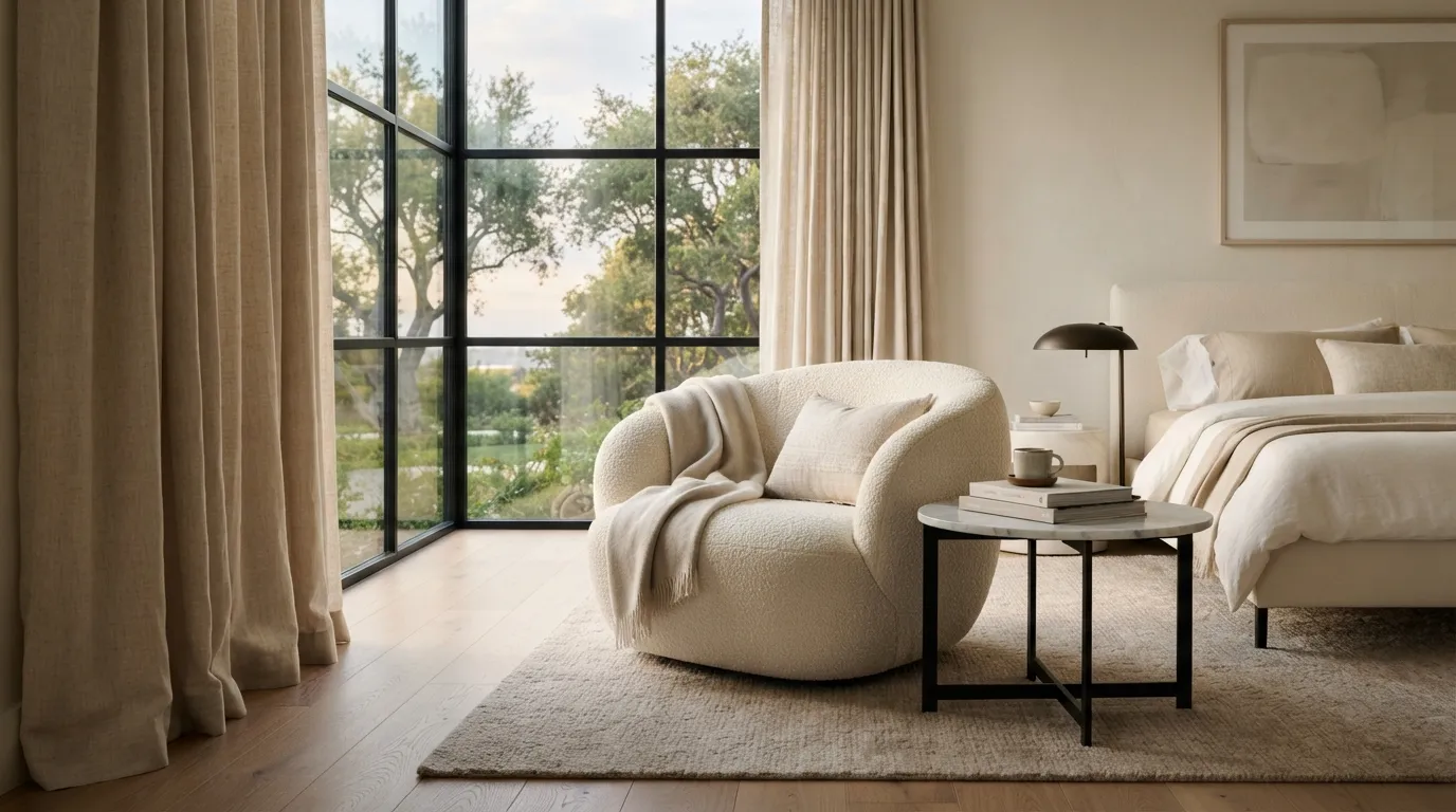 Curved Accent Chair