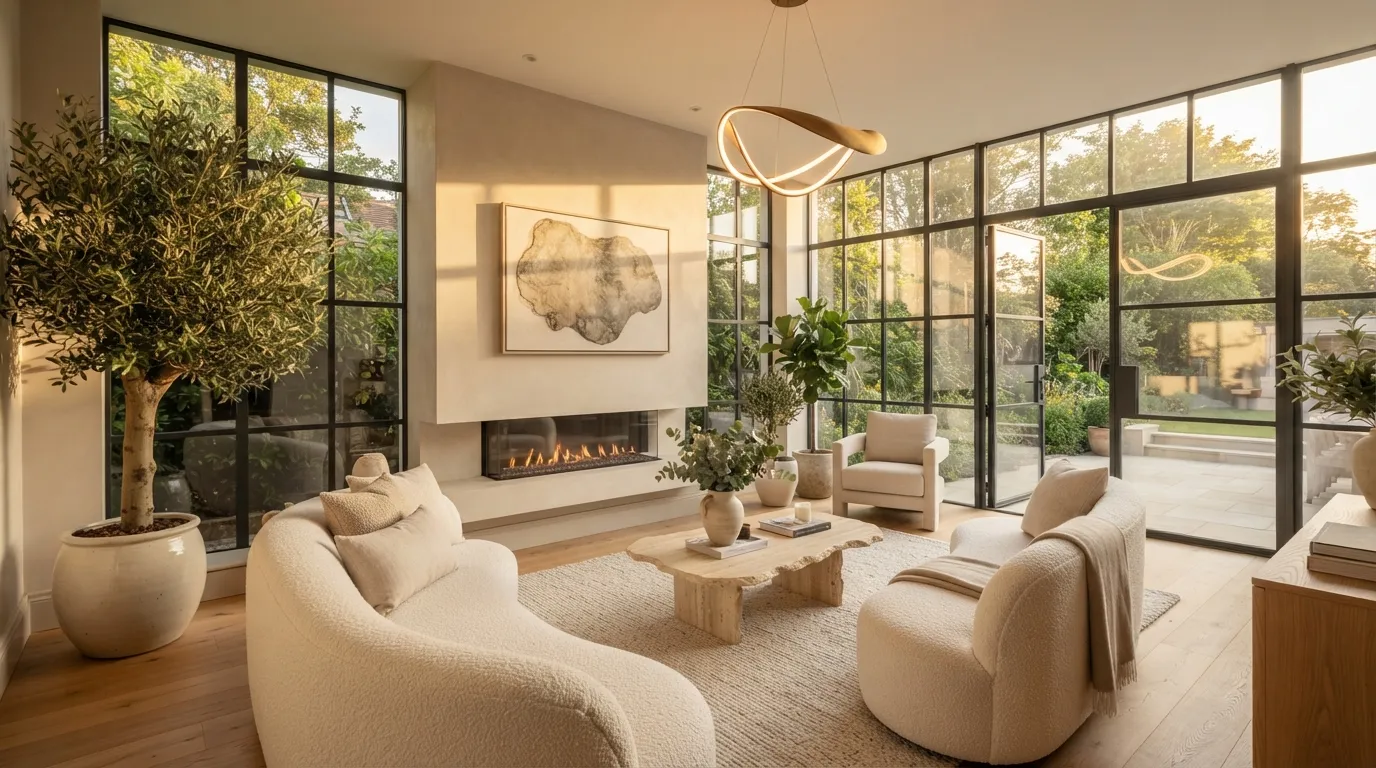 Floating Fireplace Wall