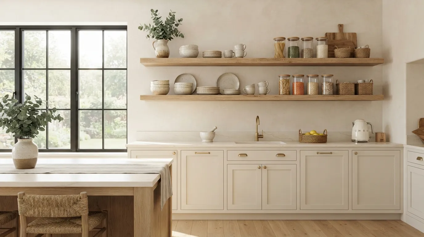 Floating Wood Shelves