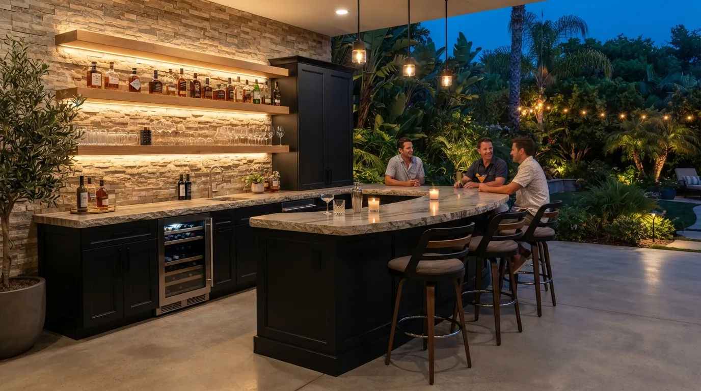 Sculptural Garden Bar