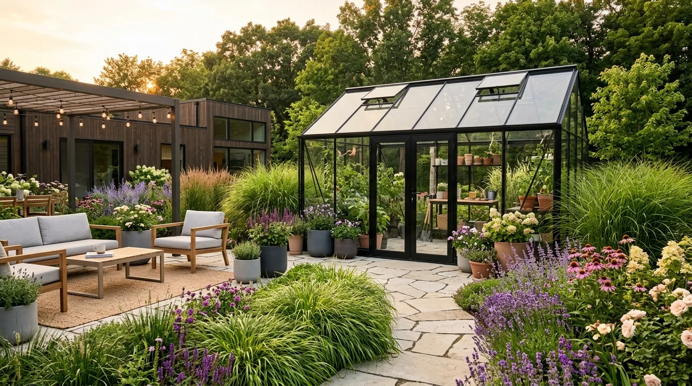 Glass Greenhouse Corner