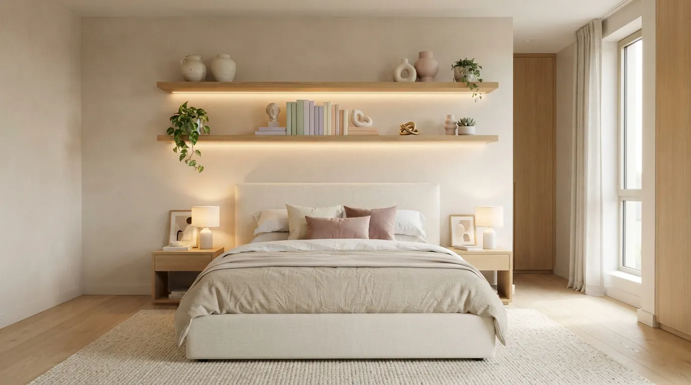 Floating Wood Shelves