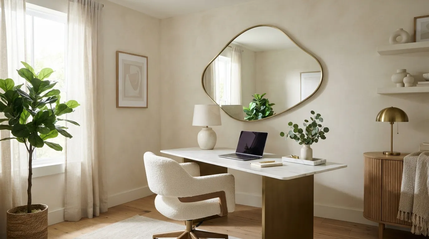 Sculptural Accent Mirror