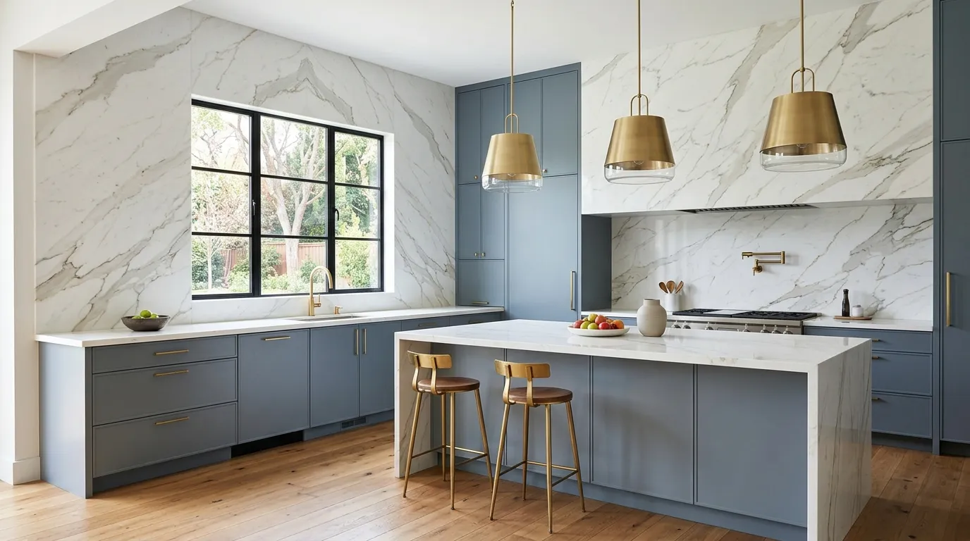 Full Marble Backsplash
