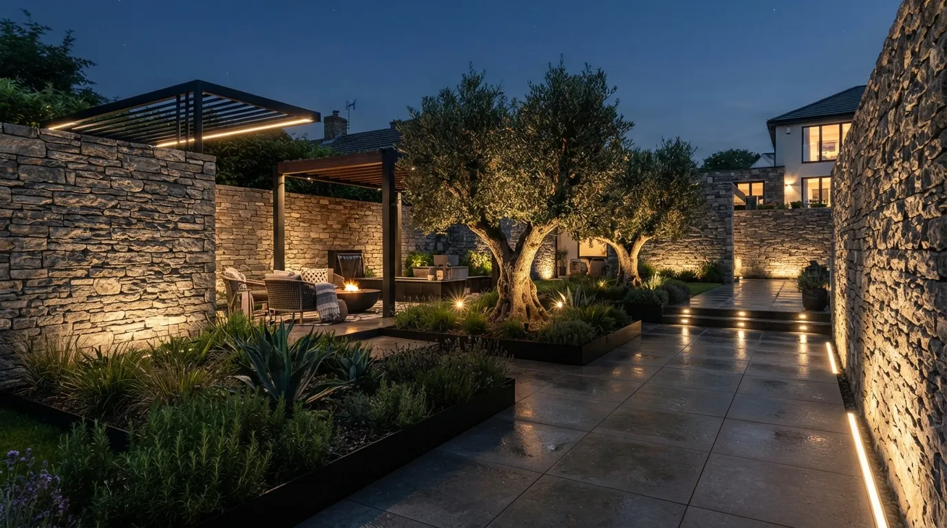 Illuminated Garden Walls