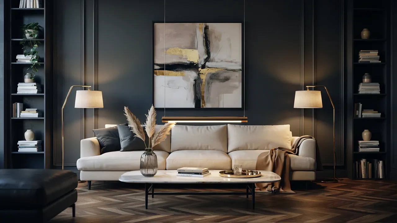 Charcoal Gold Contrast