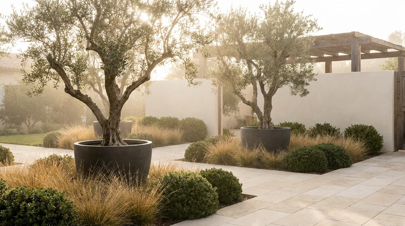Sculptural Olive Trees