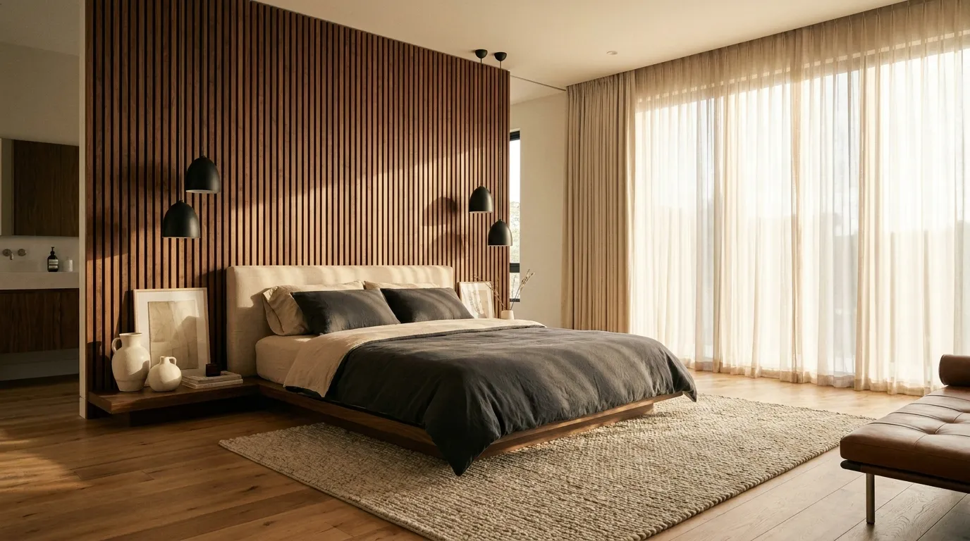 Walnut Feature Wall