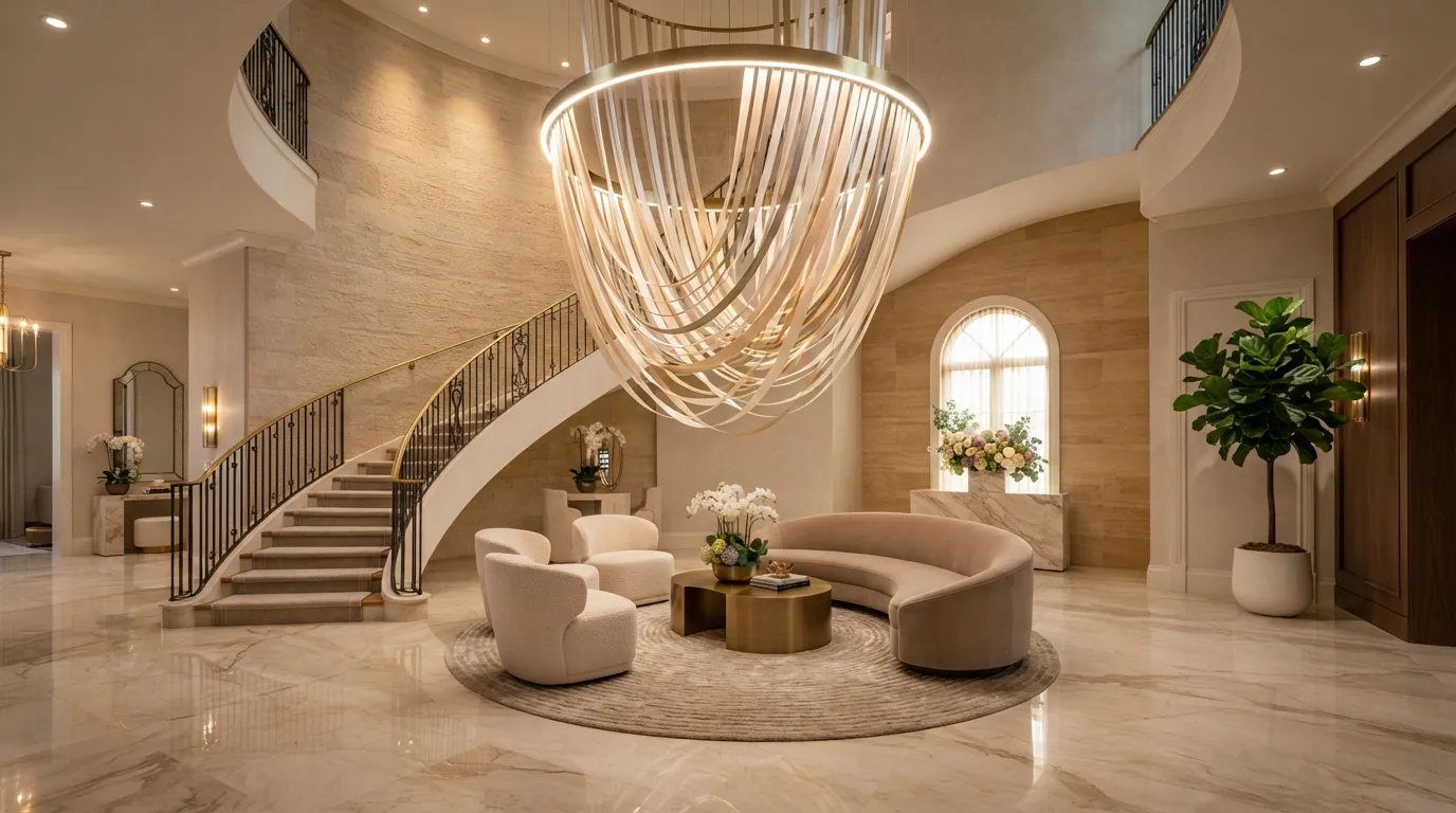 Floating Ribbon Chandelier