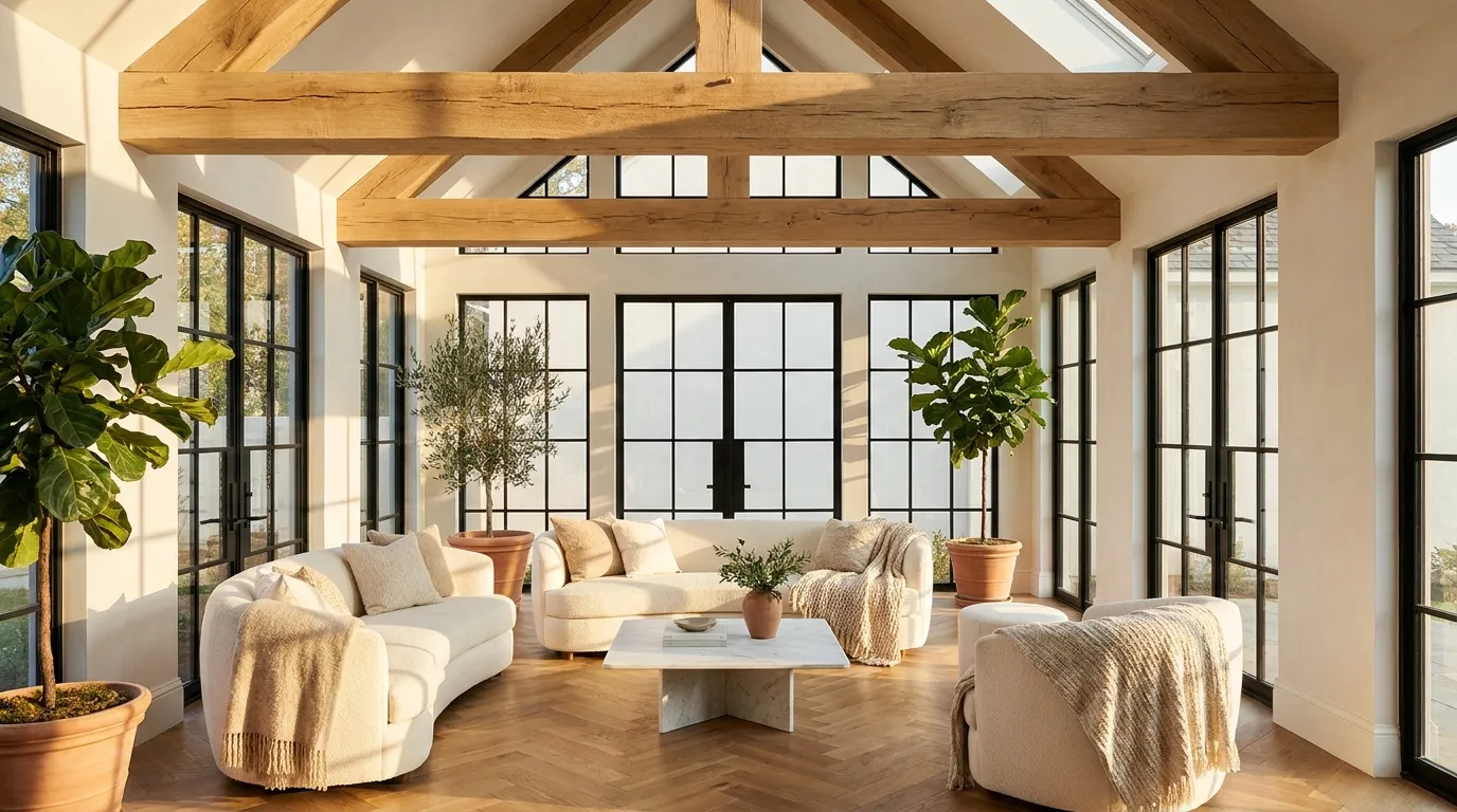 Sculptural Ceiling Beams