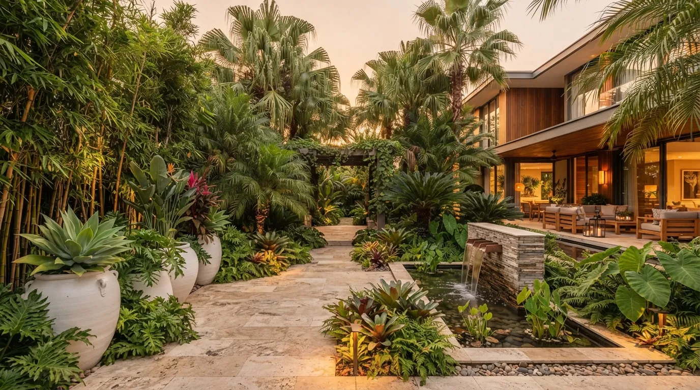 Tropical Privacy Garden