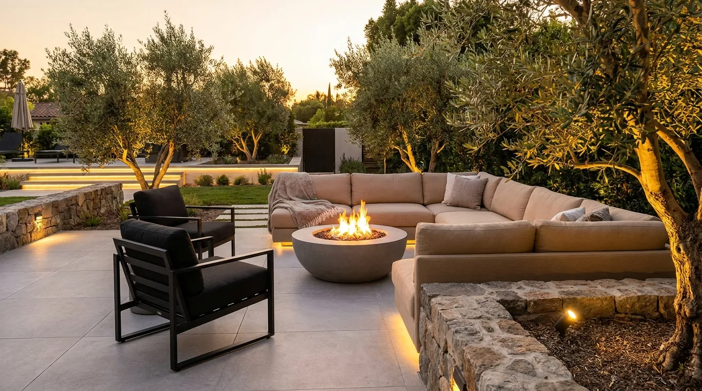 Designer Fire Pit Lounge