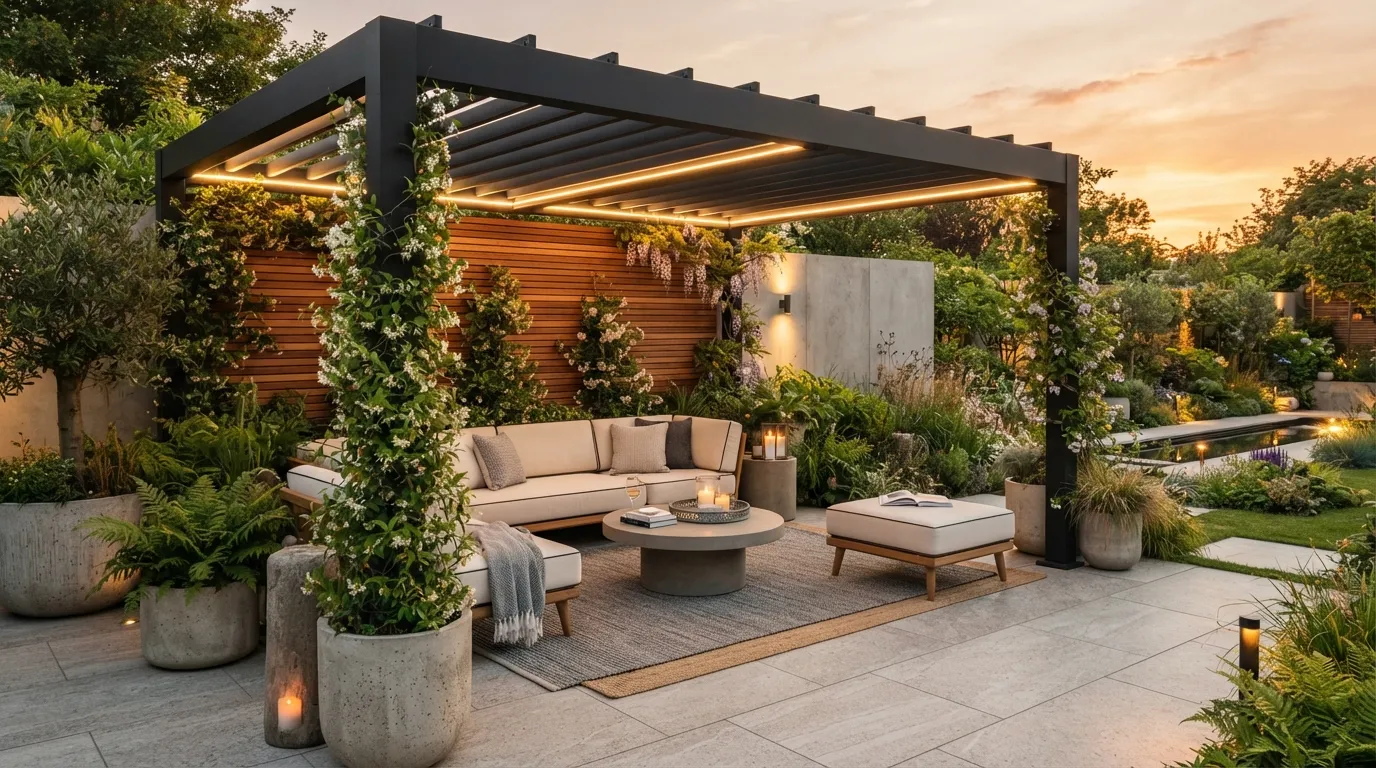 Black Pergola Corner