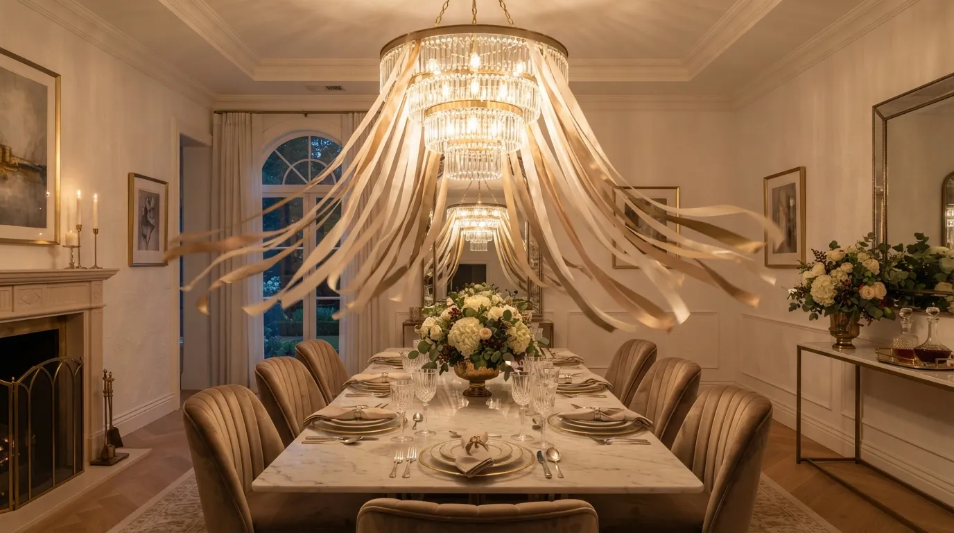 Chandelier Ribbon Cascade