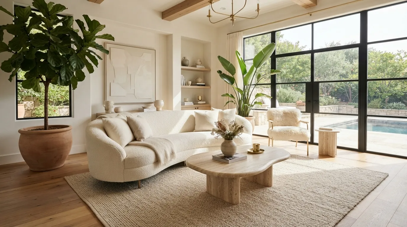 Curved Bouclé Seating