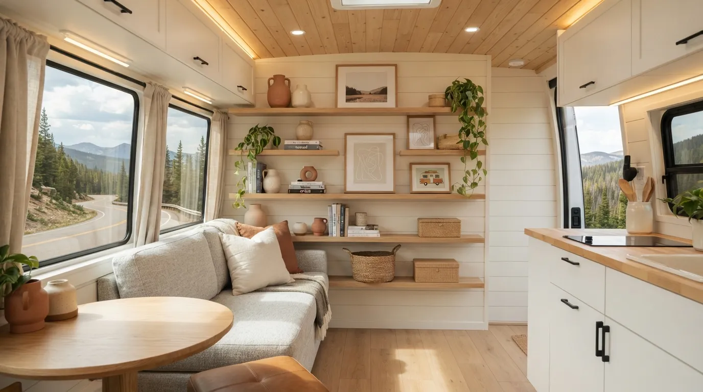 Floating Wood Shelves