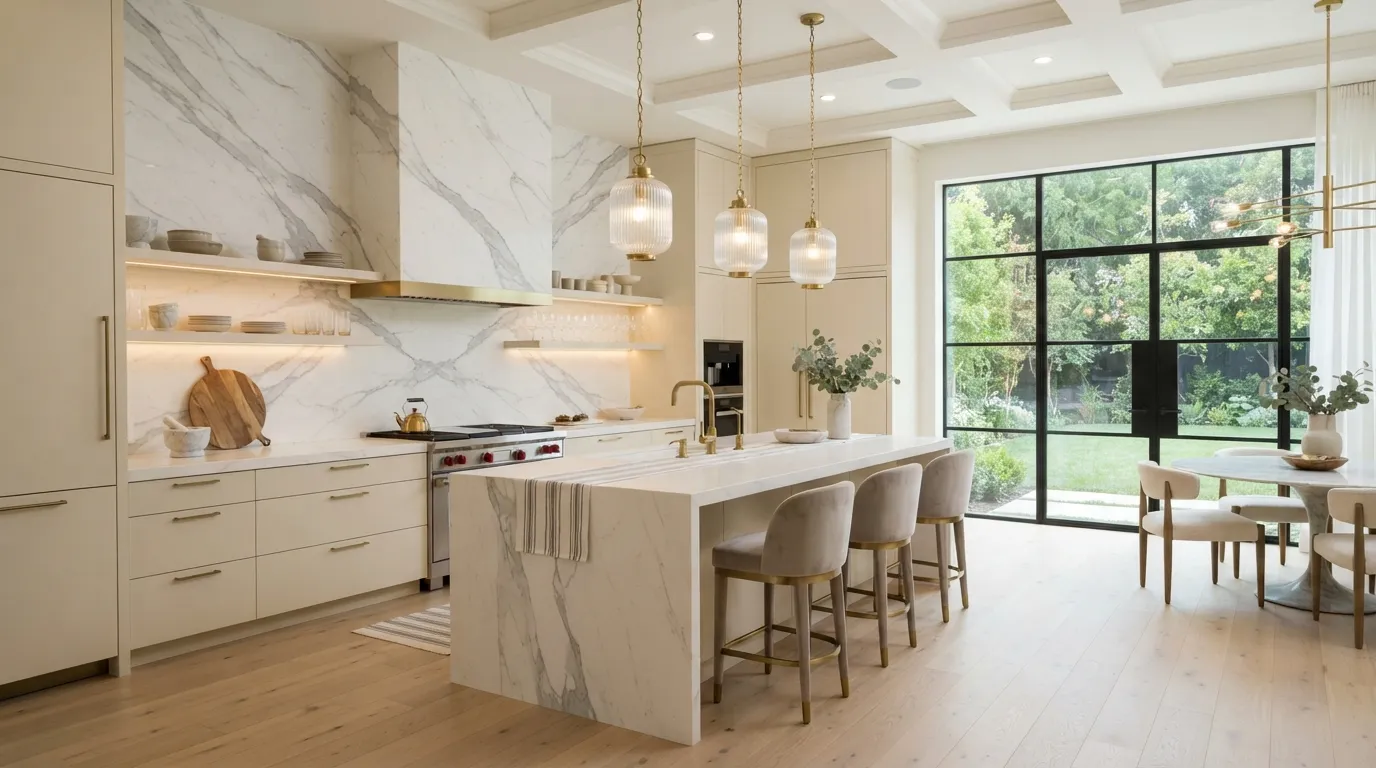 Marble Slab Backsplash