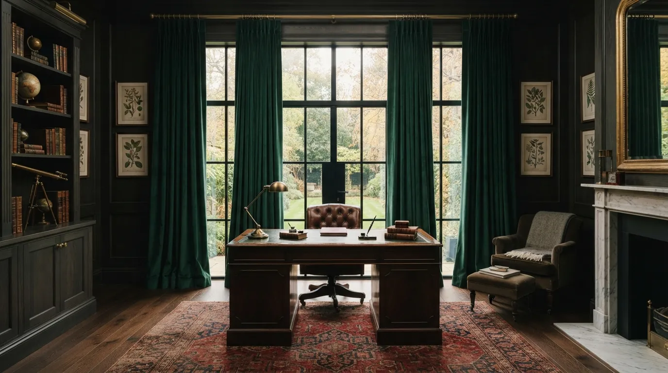 Velvet Window Drapes