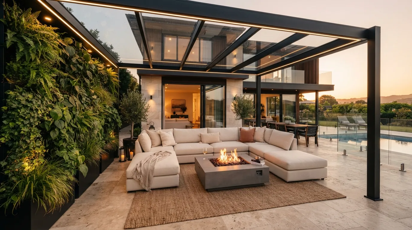 Glass Pergola Lounge