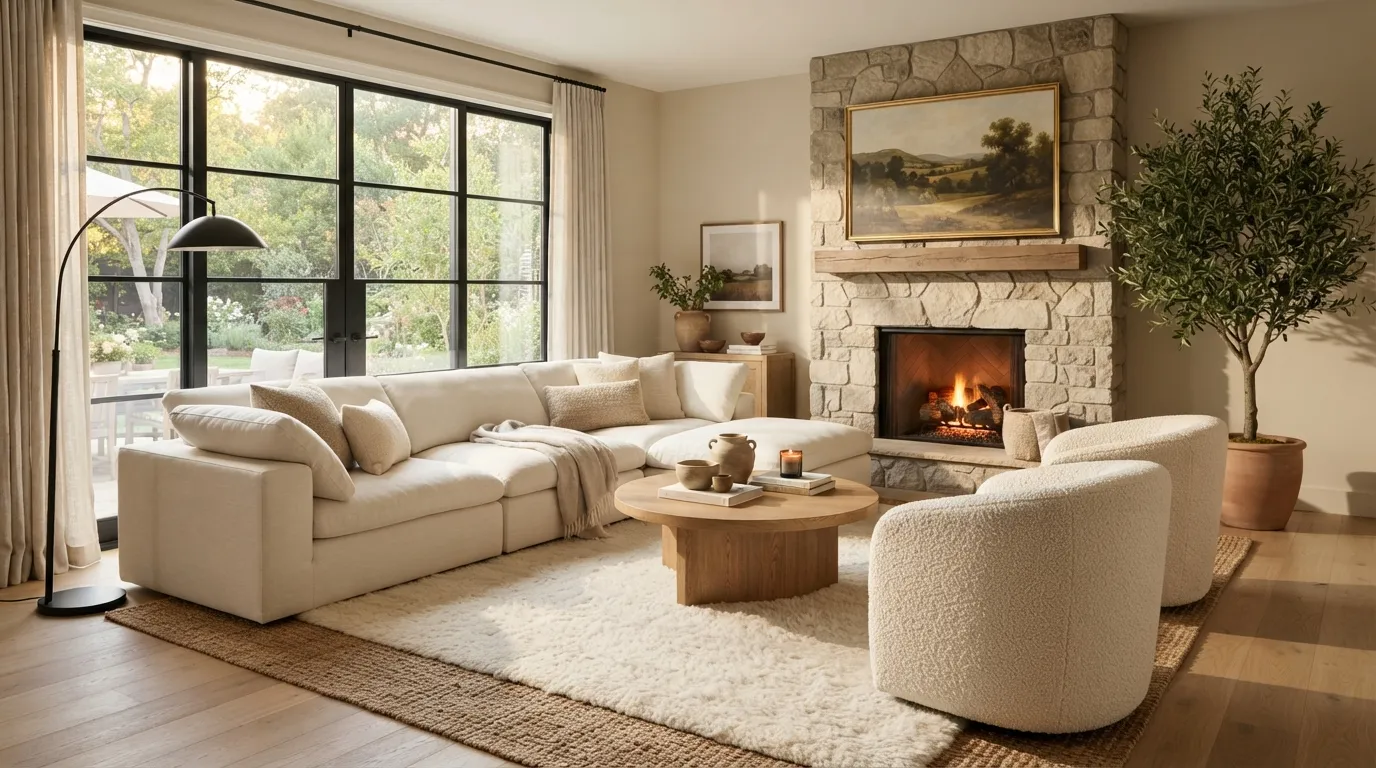 Oversized Linen Seating