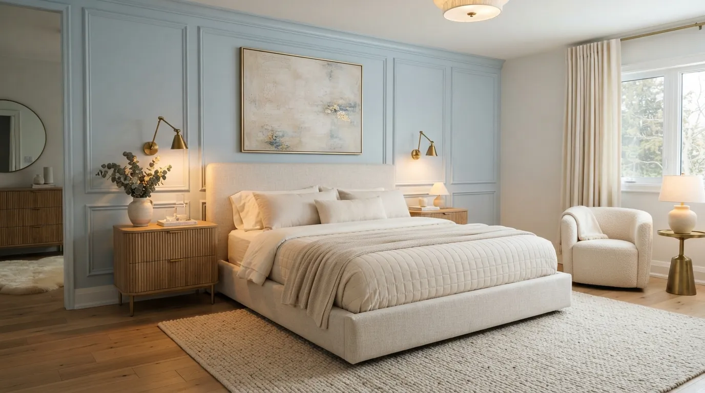 Soft Blue Paneling