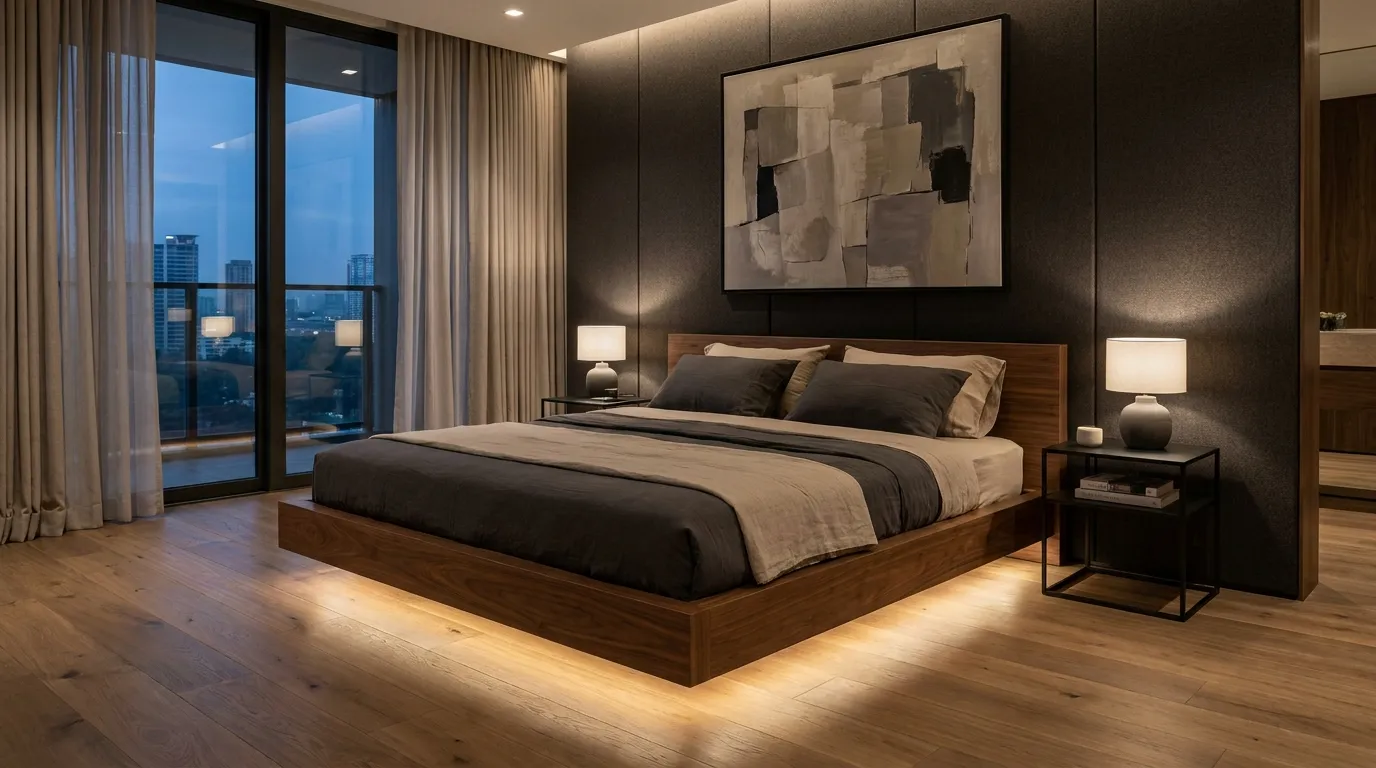 Floating Platform Bed