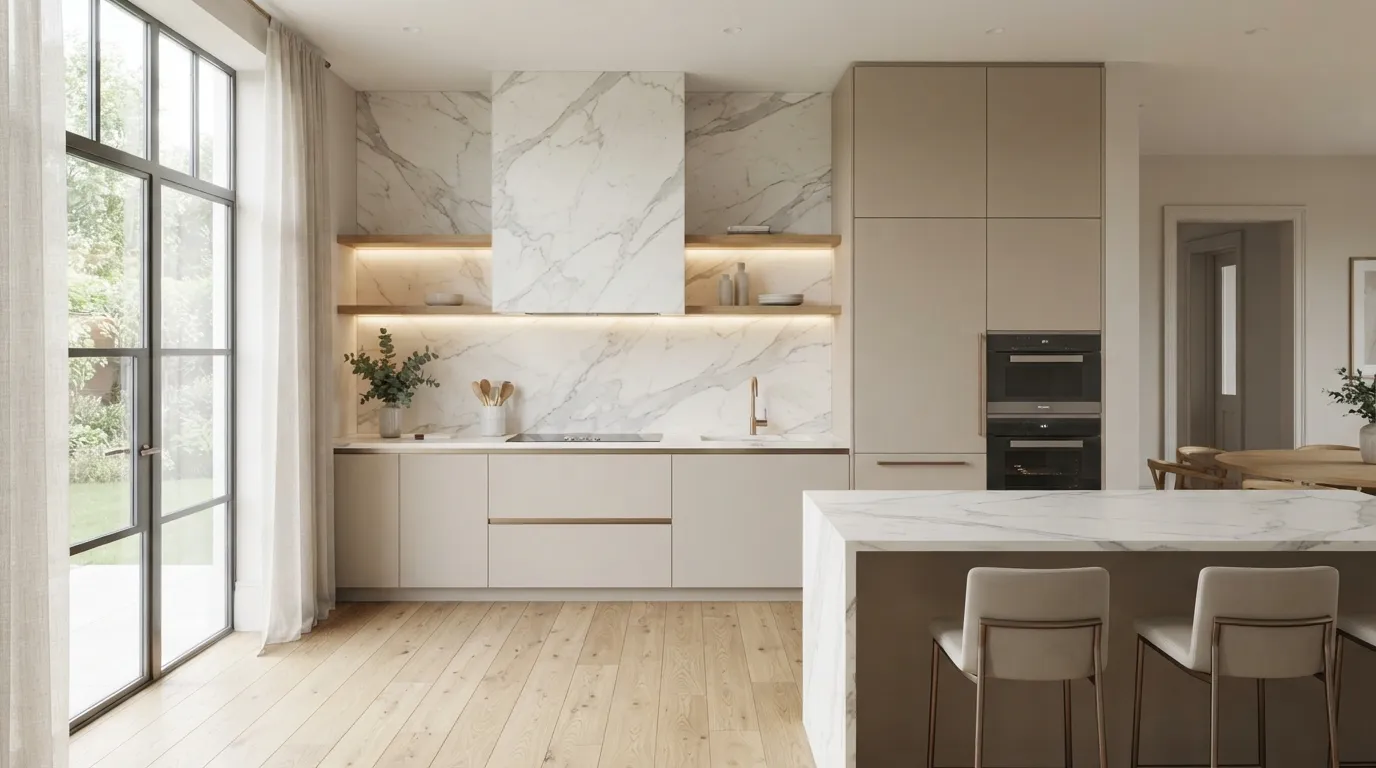 Marble Slab Backsplash
