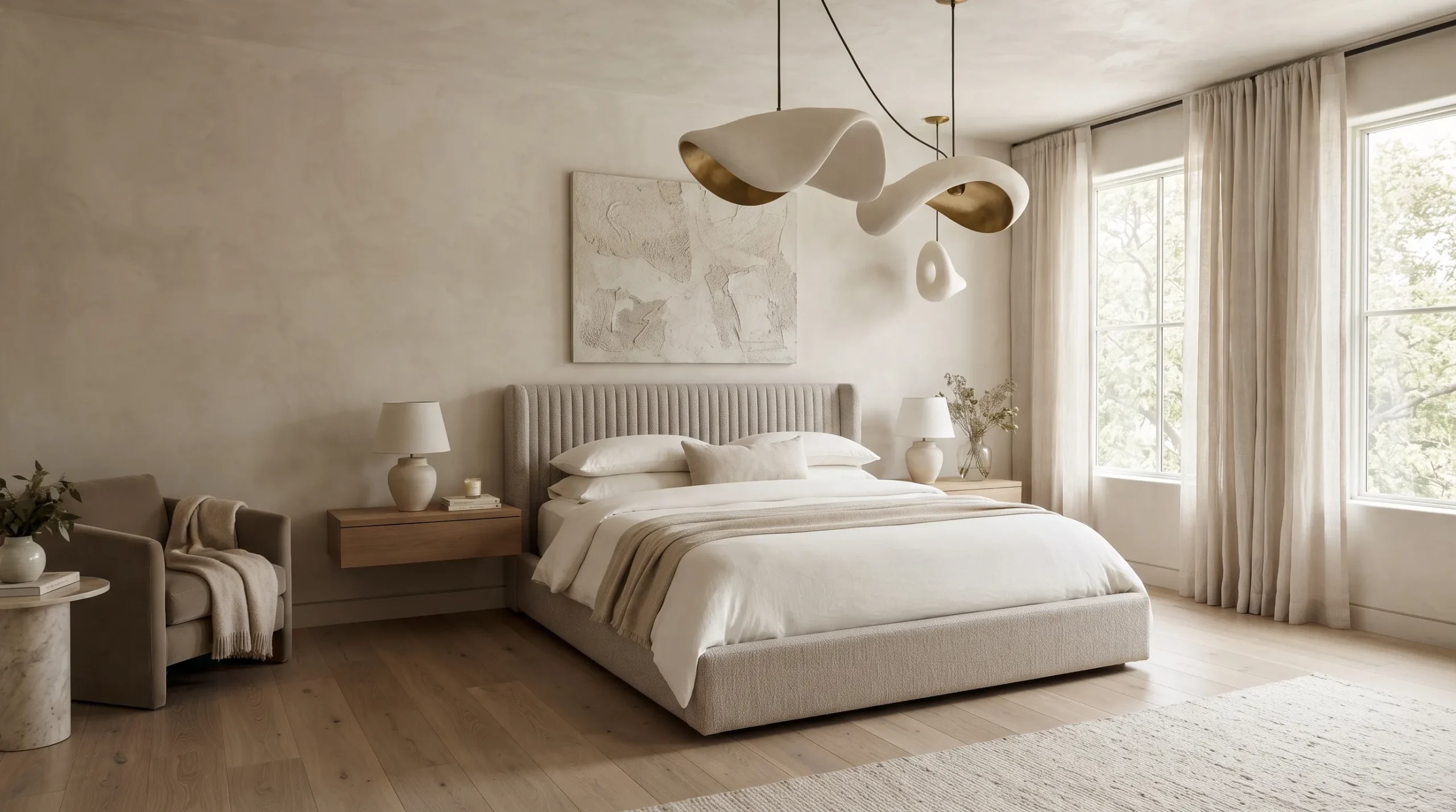 architectural digest bedroom Sculptural Pendant Lighting