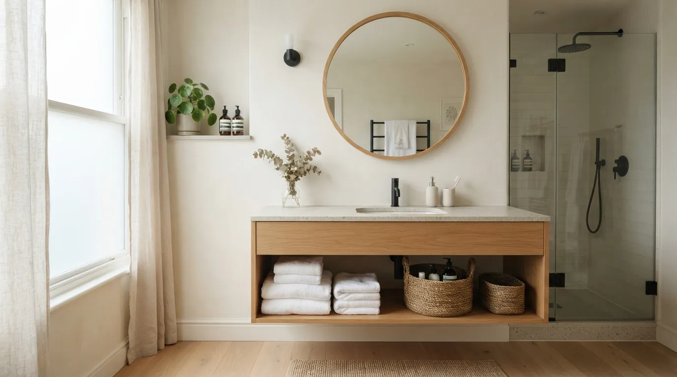 bathroom-vanities-open-shelf-storage