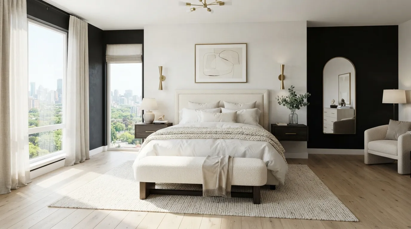 bedroom-color-schemes-black-and-cream