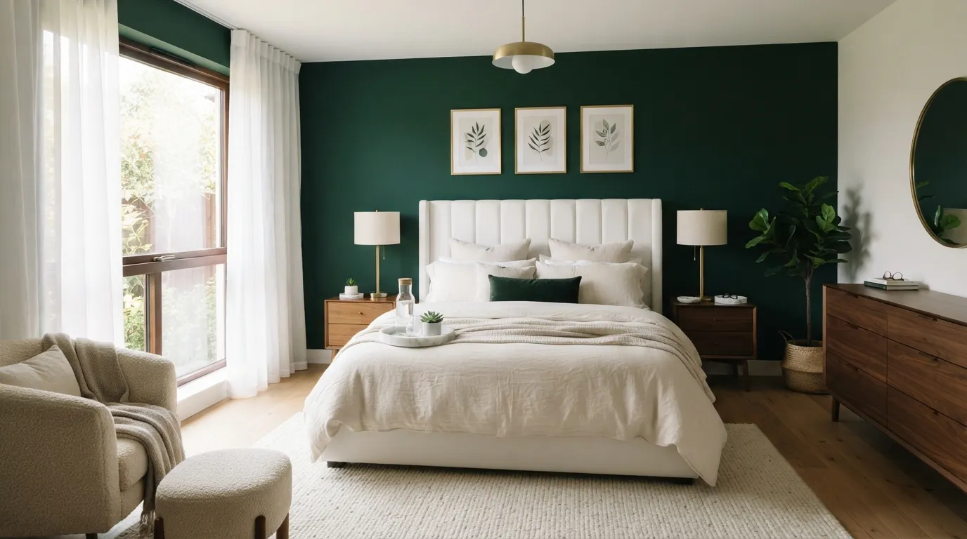 bedroom-color-schemes-emerald-white-pairing