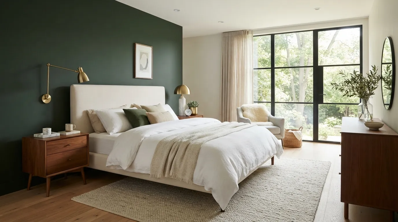 bedroom-color-schemes-forest-green-luxe