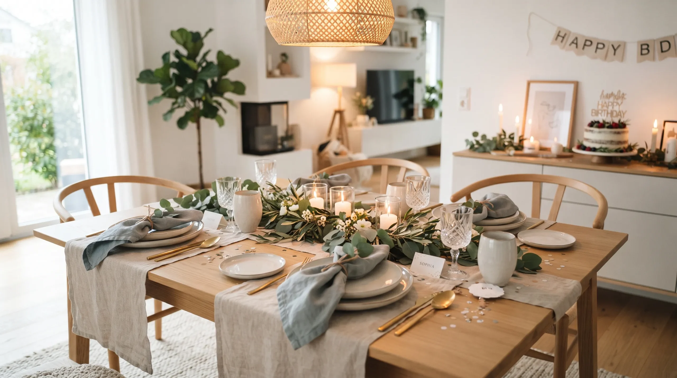 birthday decor simple party ideas Cozy Dining Setup