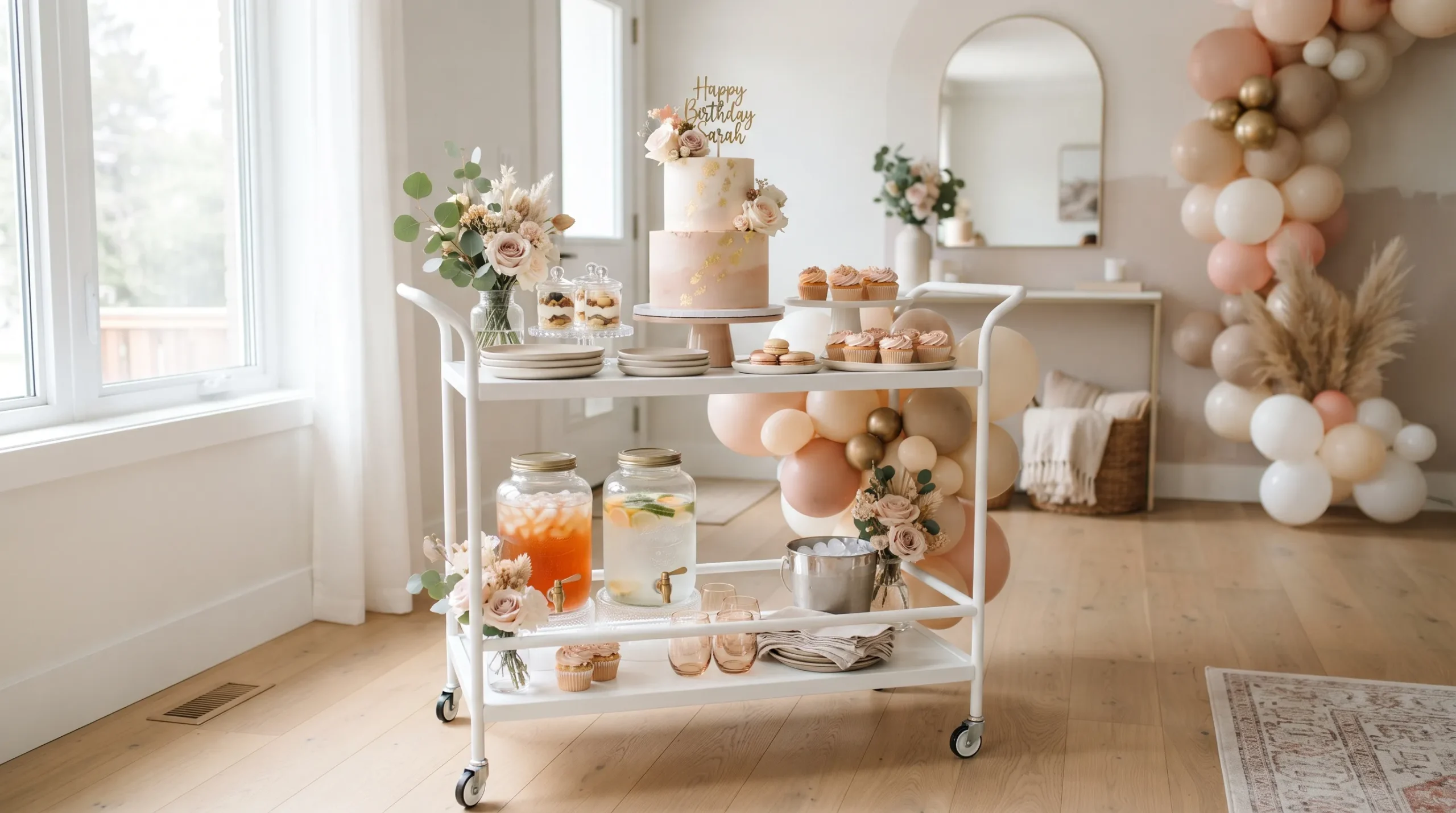 birthday decor simple party ideas Dessert Cart Display