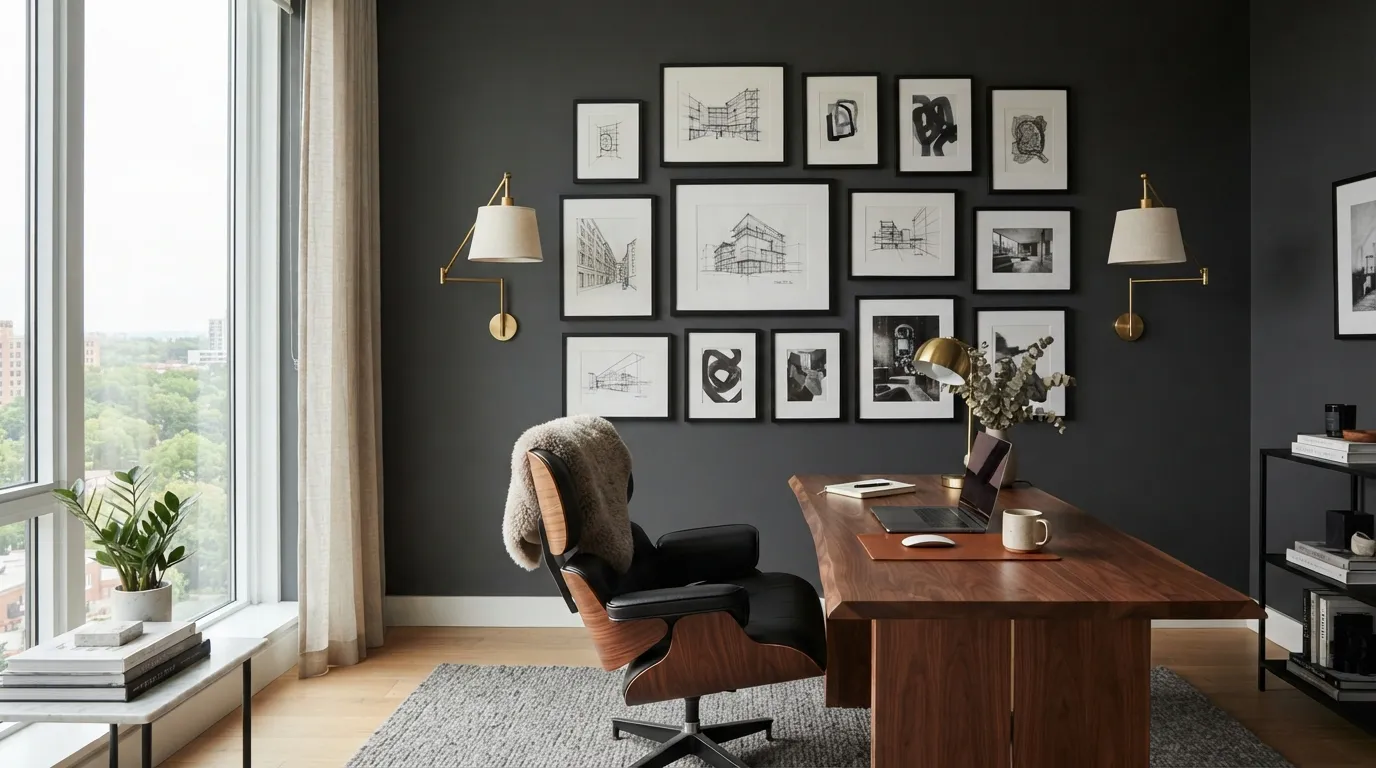 dark-academia-office-gallery-wall-display